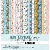   Masterpiece Scrapbook papírkészlet12" (30 cm) - 52 weeks - Masterpiece Paper Collection (10 lap)