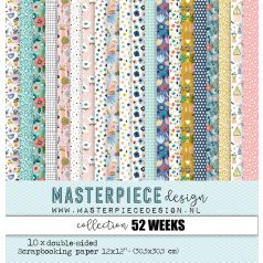   Masterpiece Scrapbook papírkészlet12" (30 cm) - 52 weeks - Masterpiece Paper Collection (10 lap)