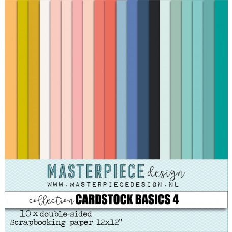 Masterpiece Scrapbook papírkészlet12" (30 cm) - Cardstock Basics #4 - Masterpiece Paper Collection (15 lap)