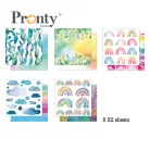 Pronty Papírkészlet 8" (20 cm) - Rainbow & Cactus - Double-sided paper (1 csomag)