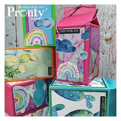   Pronty Papírkészlet 8" (20 cm) - Rainbow & Cactus - Double-sided paper (1 csomag)