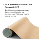 Cricut Visszaszedhető öntapadós fólia 33 cm x 0.9 m - Champagne - Smart Vinyl Removable (1 ív)