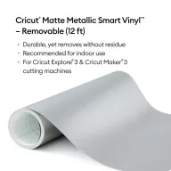   Cricut visszaszedhető öntapadó fólia 33cm x 3,6m Silver / Ezüst Smart Vinyl Removable (1 db)