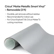   Cricut visszaszedhető öntapadó fólia 33cm x 0,9m Silver / Ezüst Smart Vinyl Removable (1 db)