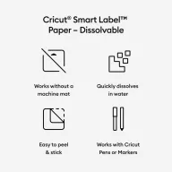   Cricut Ideiglenes papír címke 33 cm x 60 cm - Disolvable White - Smart Label (1 ív)