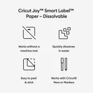   Cricut Ideiglenes fólia 33 cm x 0.9 m - Disolvable White - Joy Smart Labels (1 ív)
