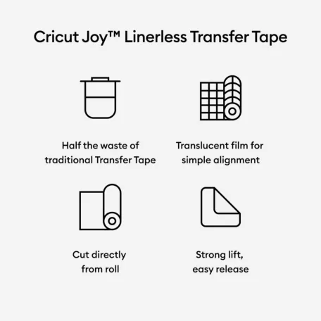 Cricut Applikáló fólia 13.9 cm x 3 m - Linerless - Joy Transfer Tape (1 db)