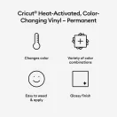 Cricut Öntapadós fólia - színváltós 30 cm x 61 cm - Heat-Activated Magenta - Light Pink - Color-Changing Vinyl Permanent (1 ív)