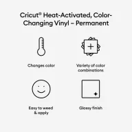   Cricut Öntapadós fólia - színváltós 30 cm x 61 cm - Heat-Activated Magenta - Light Pink - Color-Changing Vinyl Permanent (1 ív)