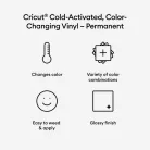 Cricut Öntapadós fólia - színváltós 30 cm x 61 cm - Cold-Activated Light Pink - Magenta - Color-Changing Vinyl Permanent (1 ív)