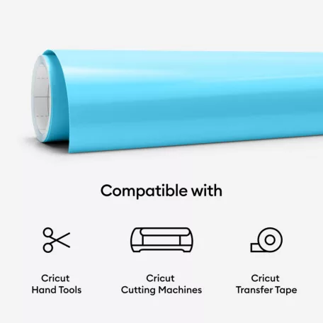 Cricut Öntapadós fólia - színváltós 30 cm x 61 cm - Cold-Activated Light Blue - Turquoise - Color-Changing Vinyl Permanent (1 ív)