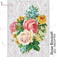  Dress My Craft Transzfer fólia A4 - Rose Bouquet - Transfer Me (1 db)