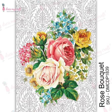 Dress My Craft Transzfer fólia A4 - Rose Bouquet - Transfer Me (1 db)