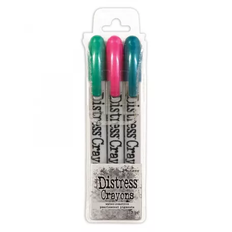 Tim Holtz Zsírkréta - Holiday Pearlescent Set #4 - Distress Crayons (3 db)