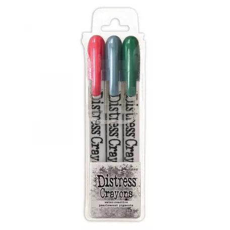 Tim Holtz Zsírkréta - Holiday Pearlescent Set #1 - Distress Crayons (3 db)