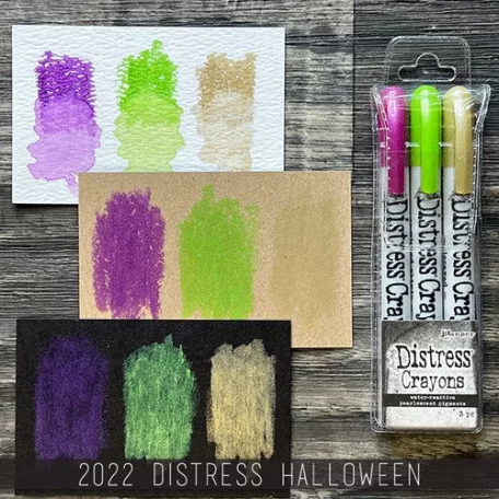 Tim Holtz Zsírkréta - Halloween Pearlescent Set #4 - Distress Crayons (3 db)