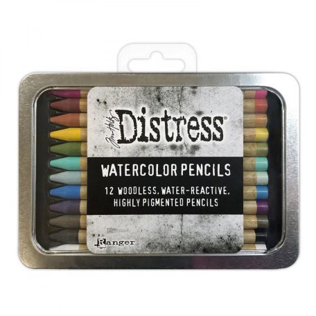 Tim Holtz Akvarell ceruzakészlet - Kit 1 - Distress Watercolor Pencils (12 db)