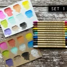 Tim Holtz Akvarell ceruzakészlet - Kit 1 - Distress Watercolor Pencils (12 db)