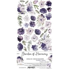   Craft O'Clock Kivágóív  - Garden of Harmony - Flowers - Extras to Cut (1 csomag)