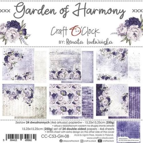 Craft O'Clock Papírkészlet6" (15 cm) - Garden of Harmony - Paper Collection Set (1 csomag)