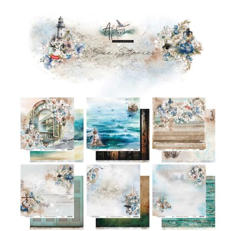 Alchemy of Art Papírkészlet 12" (30 cm) - Sea Stories - Paper Collection Set (1 csomag)