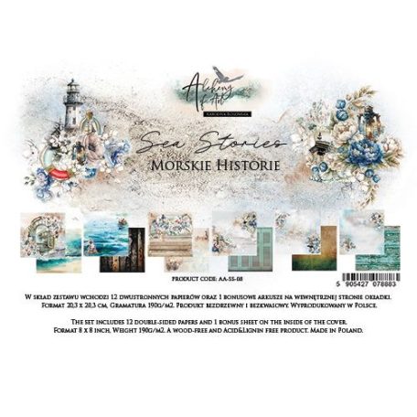 Alchemy of Art Papírkészlet 8" (20 cm) - Sea Stories - Paper Collection Set (1 csomag)