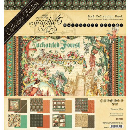 Graphic 45 Papírkészlet 8" (20 cm) - Enchanted Forest - Deluxe Collector's Edition (24 lap)