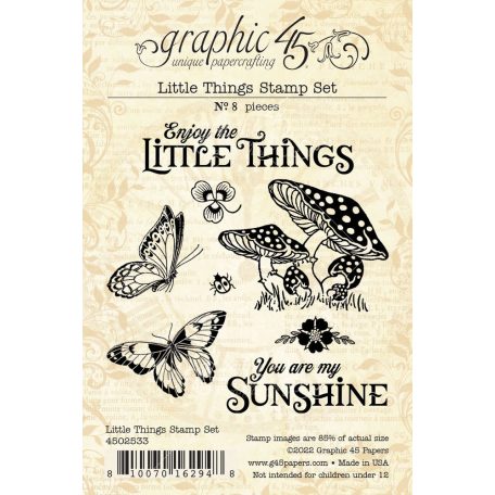 Graphic 45 Szilikonbélyegző - Little Things - Stamp Set (1 csomag)