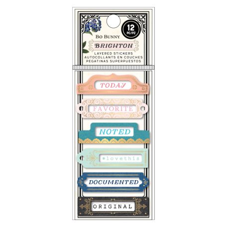 American Crafts Matrica  - BoBunny - Brighton - Layered - Sticker (1 csomag)