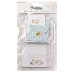   American Crafts Kivágatok  - Crate Paper - Gingham Garden - Stationary Pack - Gold Foil - Embellishment (1 csomag)
