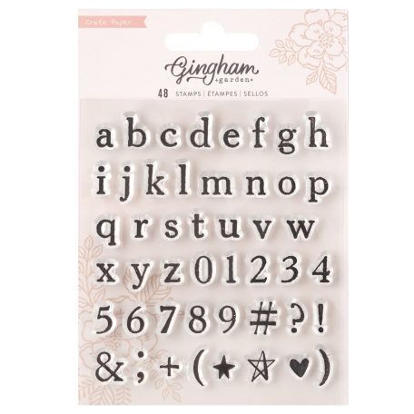 American Crafts Szilikonbélyegző  - Crate Paper - Gingham Garden - Acrylic Alpha - Stamps (1 csomag)