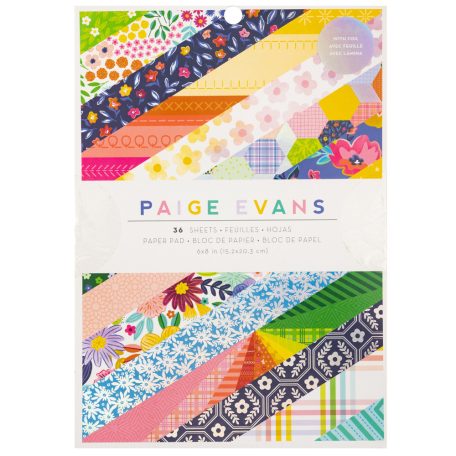 American Crafts Papírkészlet 6"x8" - Paige Evans - Blooming Wild - Holographic Foil - Paper Pad (36 lap)
