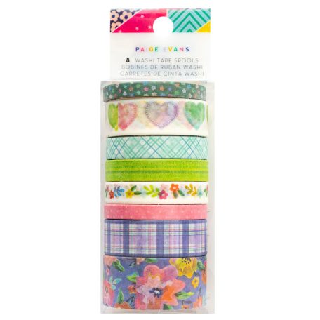 American Crafts Dekorációs ragasztószalag  - Paige Evans - Blooming Wild - Washi Tape - Embellishment (1 csomag)