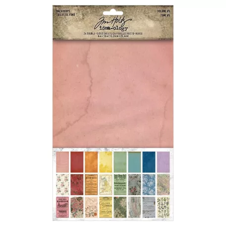 Tim Holtz Díszítőelem - Backdrops Volume 5  - Idea-ology (1 csomag)