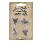Tim Holtz Díszítőelem - Adornments Foliage  - Idea-ology (1 csomag)