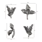 Tim Holtz Díszítőelem - Adornments Foliage  - Idea-ology (1 csomag)