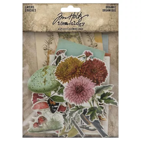 Tim Holtz Díszítőelem - Layers Organic  - Idea-ology (1 csomag)