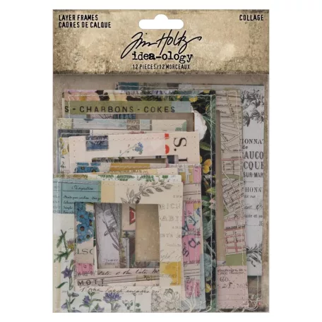 Tim Holtz Díszítőelem - Layer Frames Collage  - Idea-ology (1 csomag)
