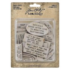   Tim Holtz Díszítőelem - Quote Chips Labels  - Idea-ology (1 csomag)