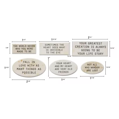 Tim Holtz Díszítőelem - Quote Chips Labels  - Idea-ology (1 csomag)