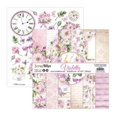   ScrapBoys Scrapbook papírkészlet 12" (30 cm) - Violetta - Paper Pad (12 lap)
