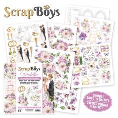   ScrapBoys Kivágóív készlet 6" (15 cm) - Violetta - Pop Up (24 lap)