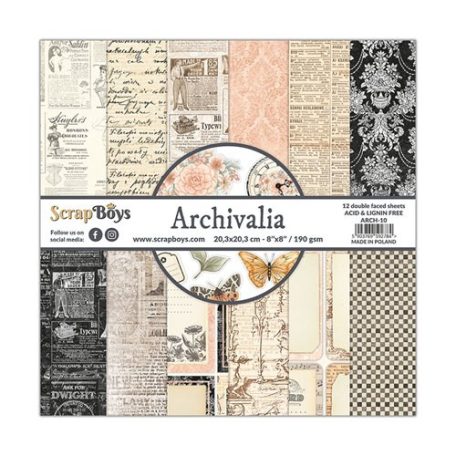 ScrapBoys Scrapbook papírkészlet 8" (20 cm) - Archivalia - Paper Pad (12 lap)