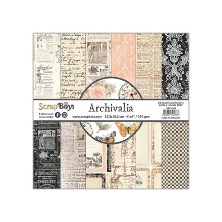 ScrapBoys Scrapbook papírkészlet 6" (15 cm) - Archivalia - Paper Pad (24 lap)