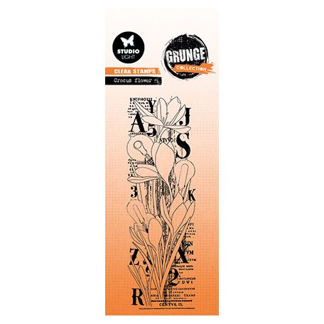 Studio Light Szilikonbélyegző - Crocus flower Grunge collection nr.392 - SL Clear Stamp (1 csomag)