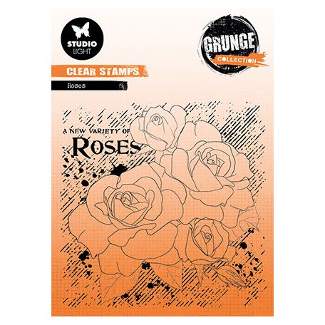 Studio Light Szilikonbélyegző - Roses Grunge collection nr.401 - SL Clear Stamp (1 csomag)