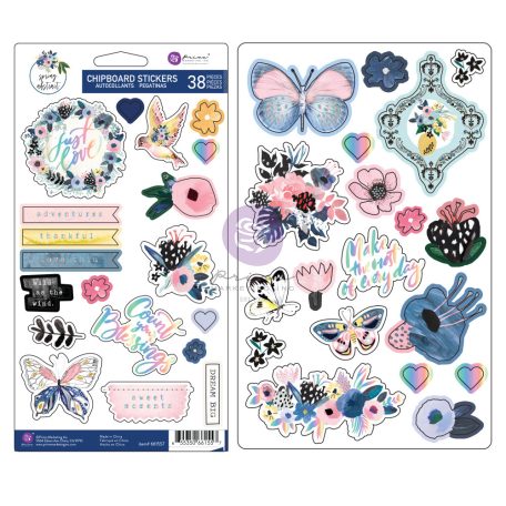 Prima Marketing Chipboard - Spring Abstract - Prima Marketing Chipboard Stickers  (1 csomag)