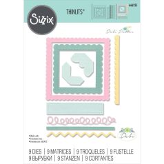   SIZZIX vágósablon, bélyegzővel 666235 - Fabulous Frames & Borders - Thinlits Die Set  (1 csomag)