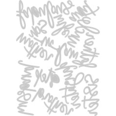   SIZZIX vágósablon, bélyegzővel 666233 - Fabulous Family Names - Thinlits Die Set  (1 csomag)