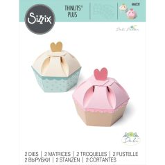   SIZZIX PLUS vágósablon A4! 666231 - Cupcake Box - Thinlits Plus Die Set  (1 csomag)